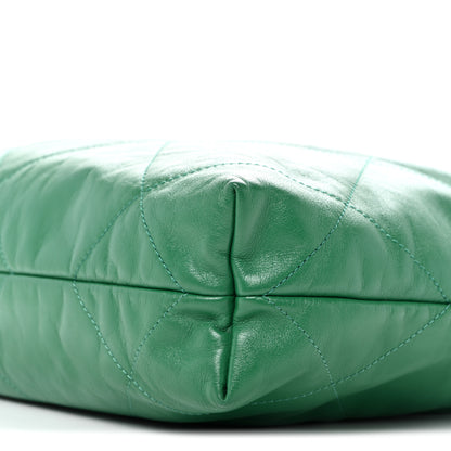 Chanel Shiny Calfskin Quilted Small Chanel 22 Green 11 of 14