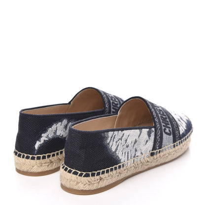 Christian Dior Canvas Tie and Dior Embroidered Granville 15mm Espadrilles 38 Denim 4 of 10