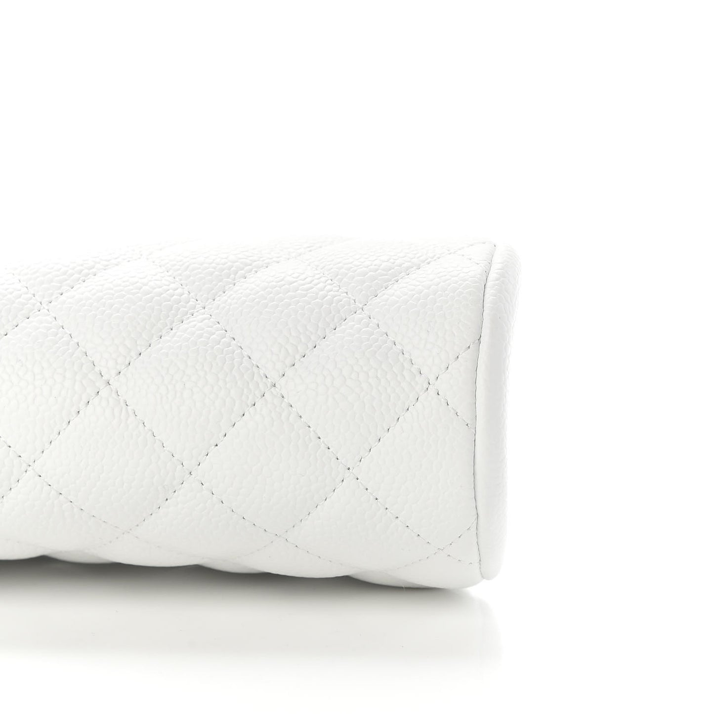 Caviar Quilted Timeless Clutch White