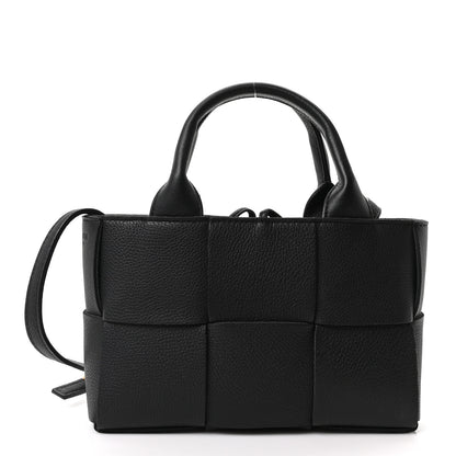 Bottega Veneta Grained Calfskin Maxi Intrecciato Mini Arco Tote Black 1 of 9