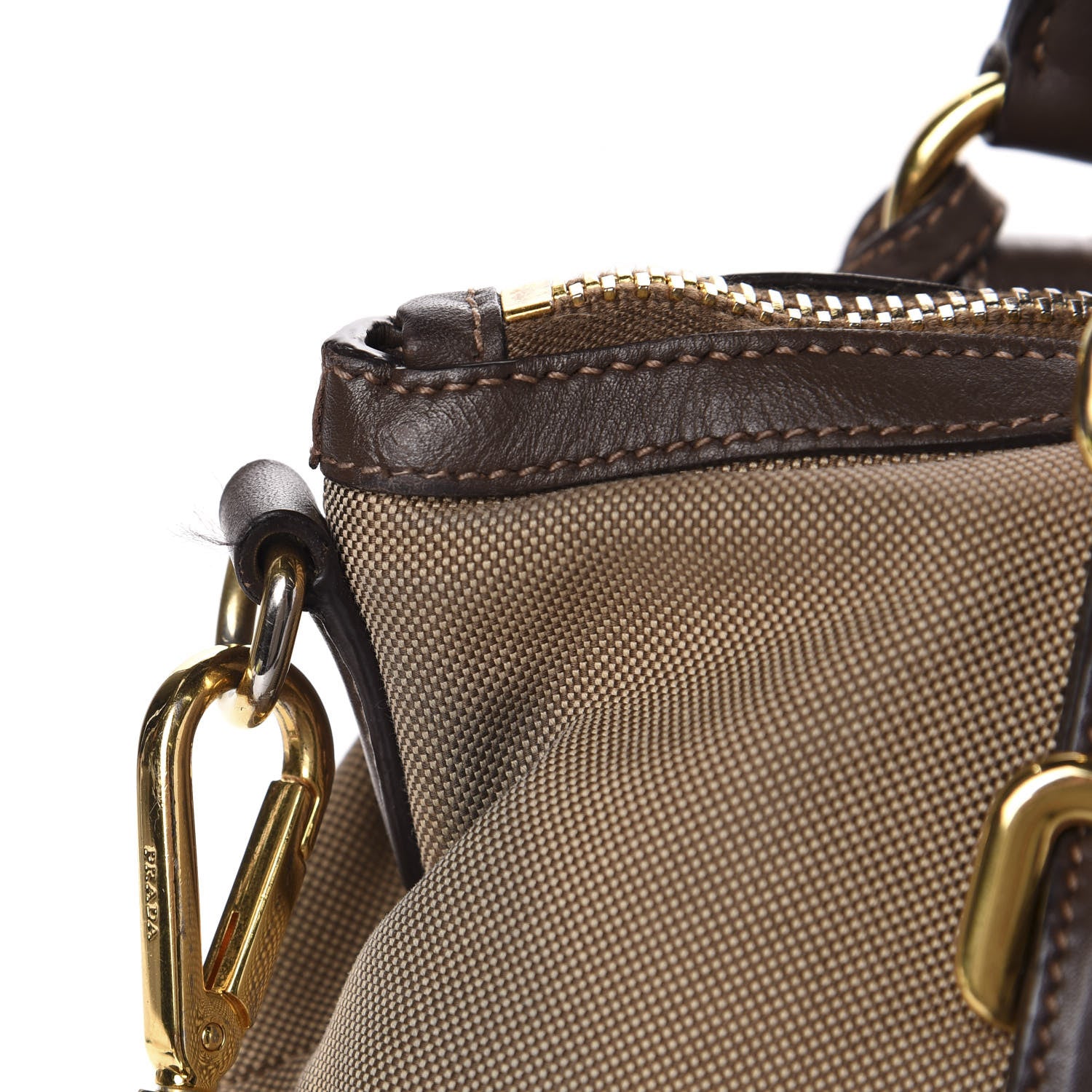 Prada Jacquard Logo Tote Corda Bruciato 17 of 17