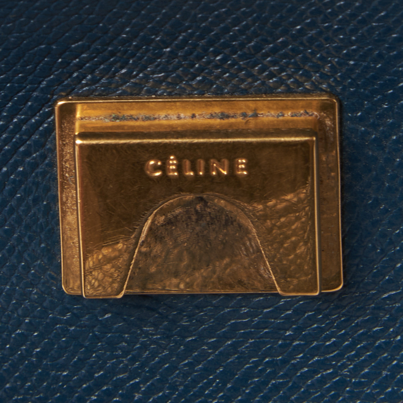 Celine Grained Calfskin Mini Belt Bag Steel Blue 9 of 9
