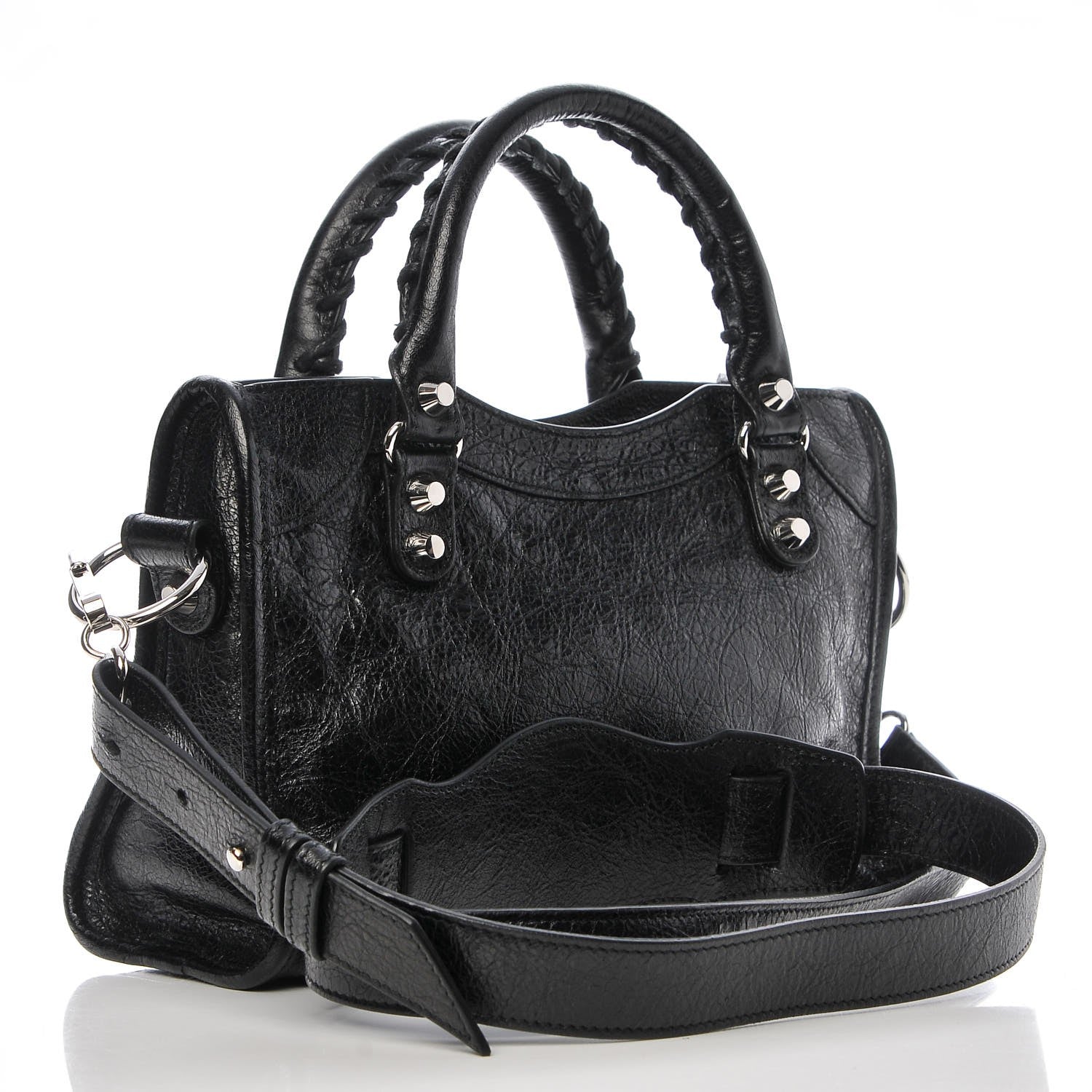 Balenciaga Agneau Classic Silver Hardware Mini City Black 3 of 7