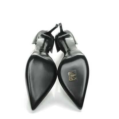Saint Laurent Patent Calfskin Paris 105 Escarpin Thorn D'orsay Pumps 35.5 Black 5 of 8