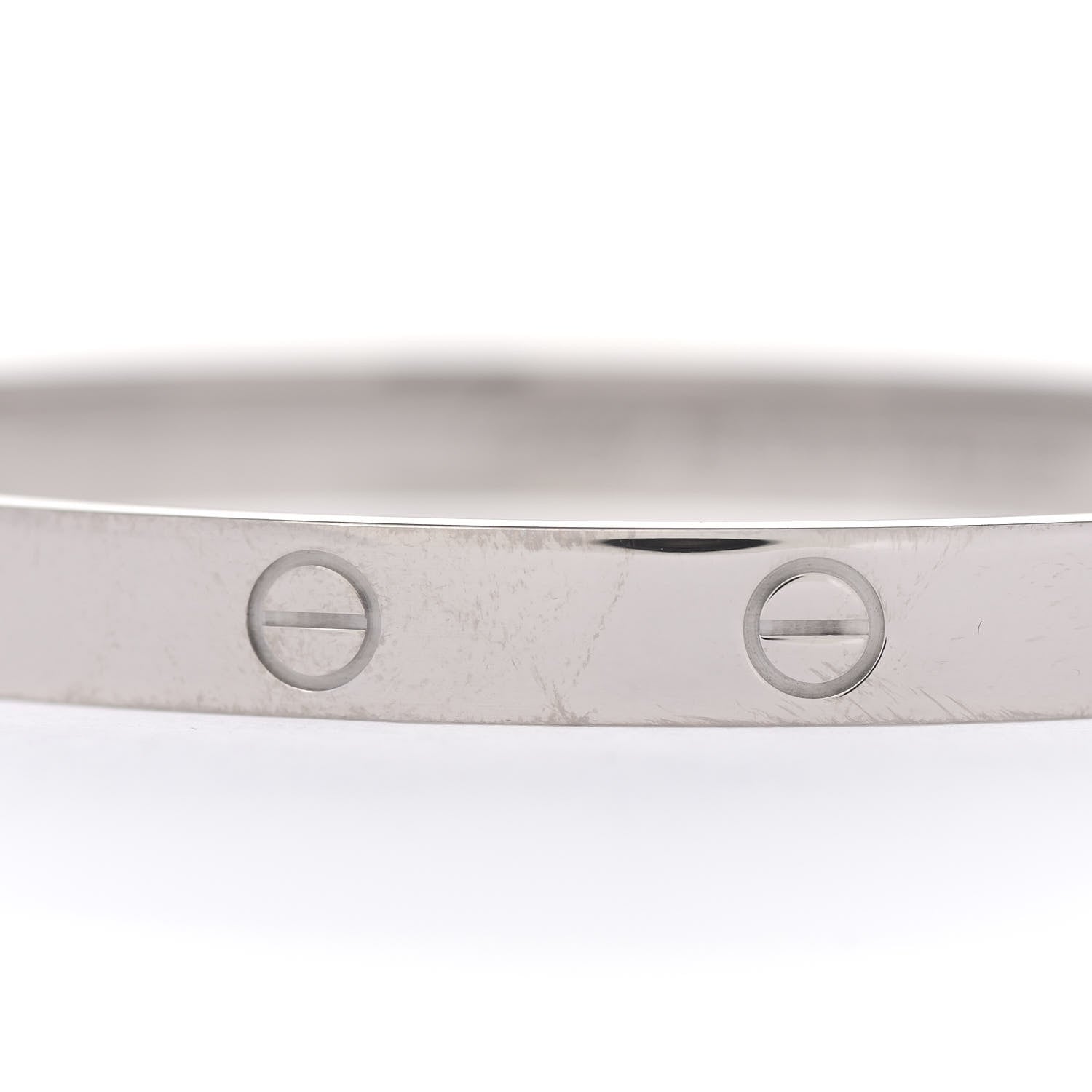 Cartier 18K White Gold LOVE Bracelet 18 5 of 8