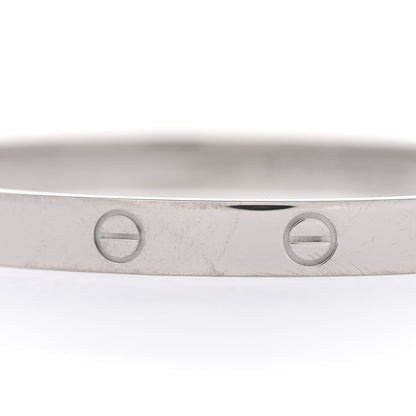 Cartier 18K White Gold LOVE Bracelet 18 5 of 8