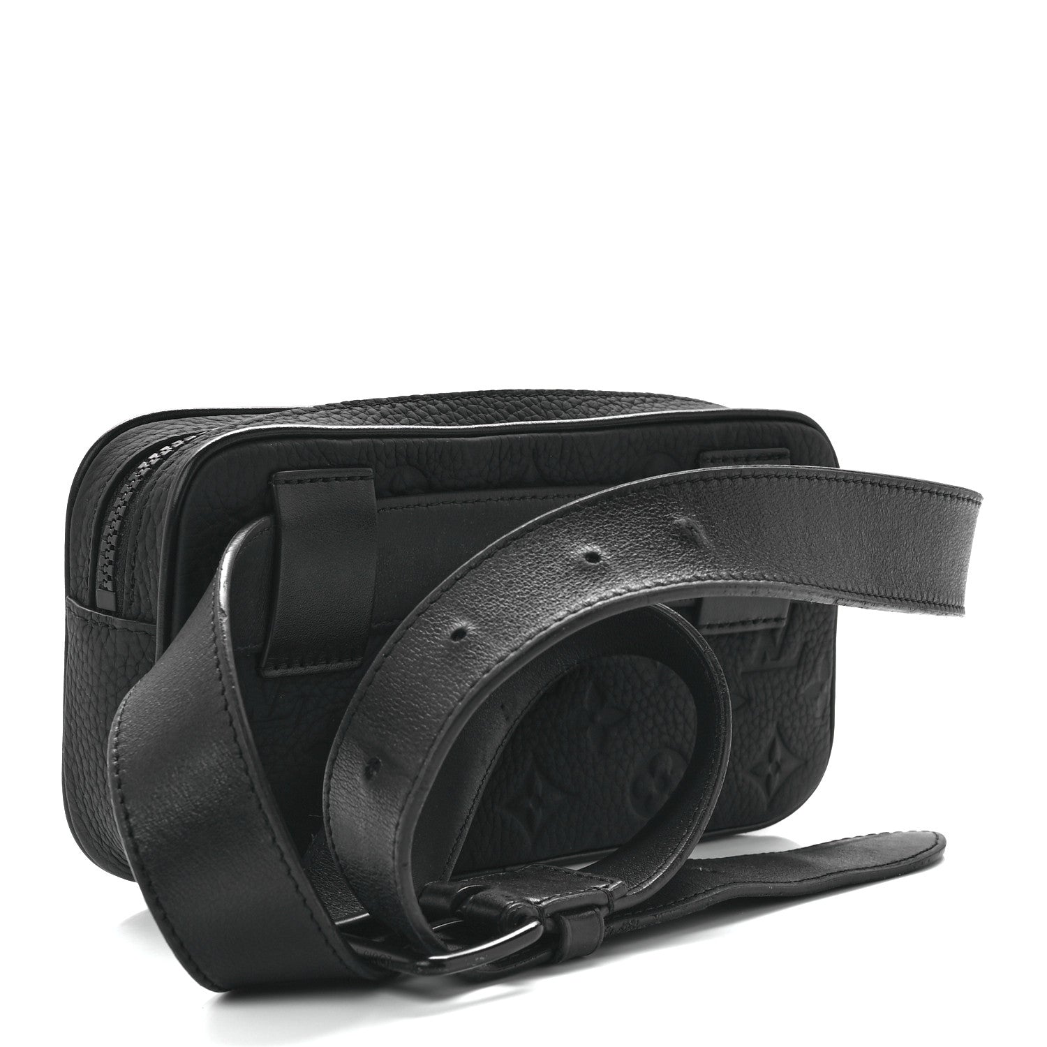 Louis Vuitton Taurillon Monogram Uniformes Solar Ray Soft Pochette Volga Belt Bag Black 3 of 10