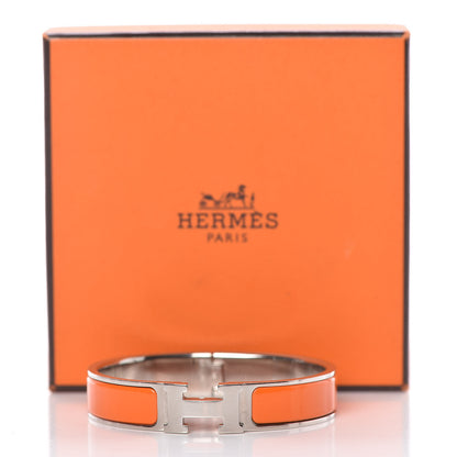 Hermes Enamel Narrow Clic Clac H Bracelet PM Orange 5 of 5