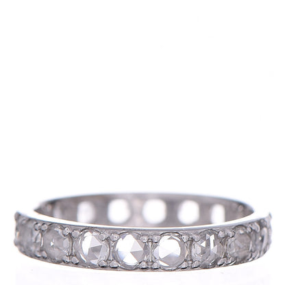 Tiffany 18K White Gold Diamond Metro Rose Cut Eternity Band Ring 54 7 4 of 6