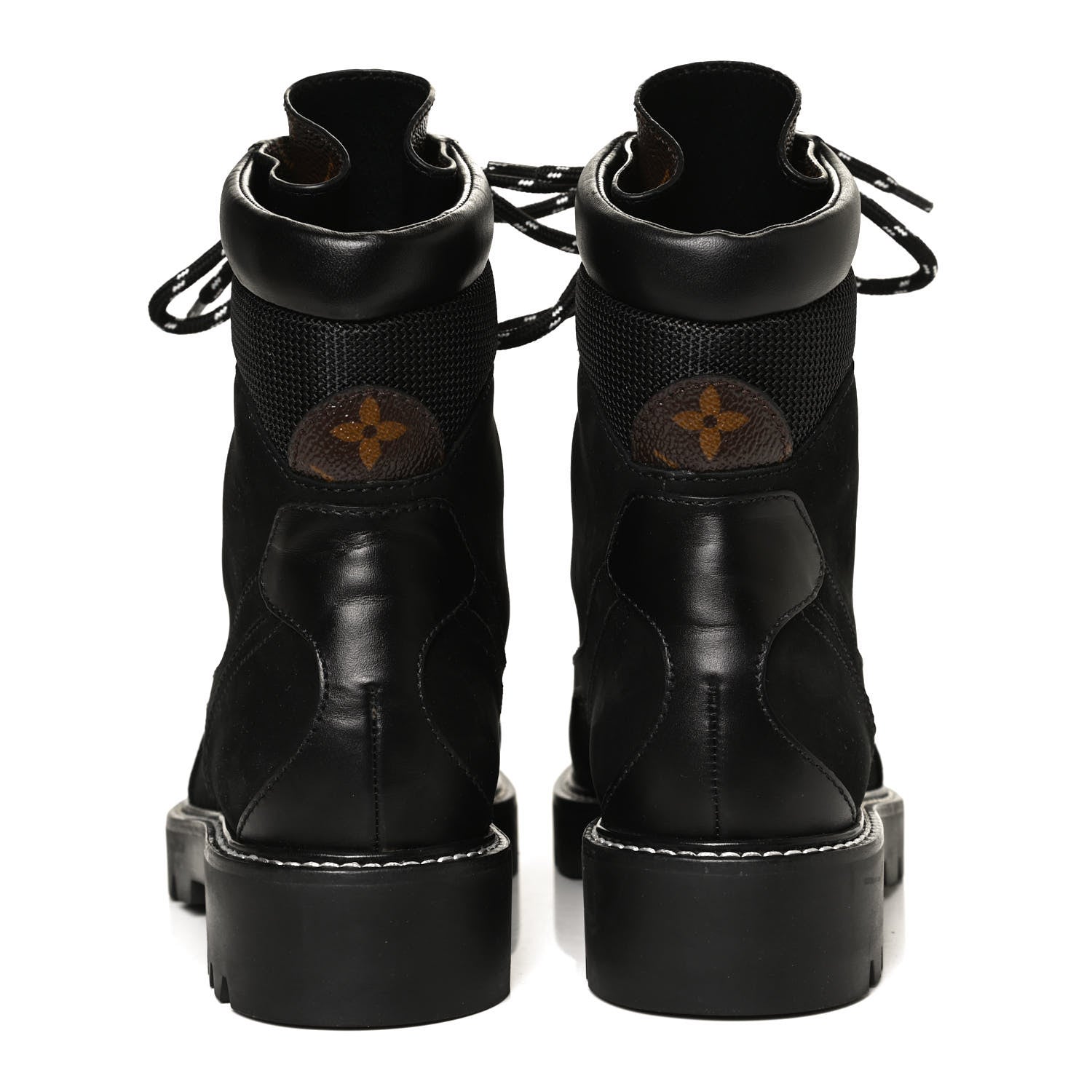 Louis Vuitton Nubuck Epi Monogram Territory Flat Ranger Boots 37 Black 6 of 11