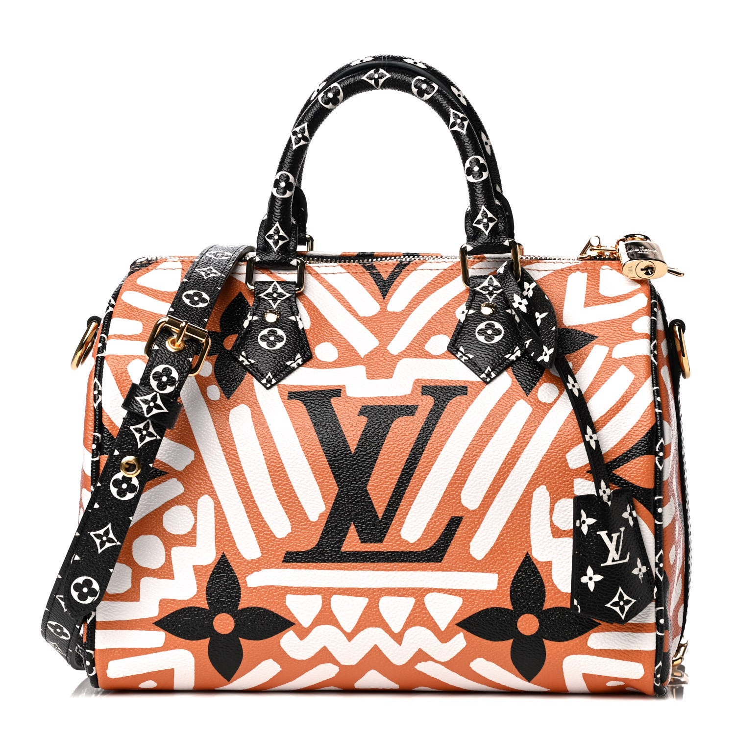 Louis Vuitton Monogram Giant Crafty Speedy Bandouliere 25 Creme Caramel 1 of 13