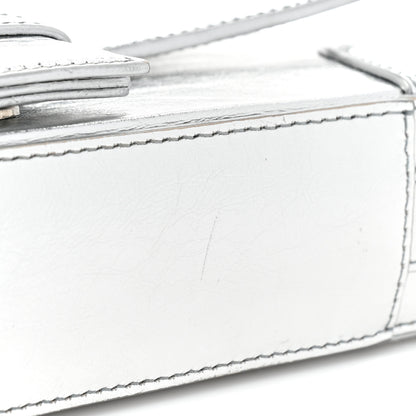 Balenciaga Smooth Metallic Calfskin Small Lindsay Shoulder Bag Silver 10 of 11