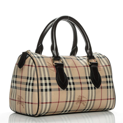 Burberry Haymarket Check Small Chester Bowling Bag Chocolate 3 of 8