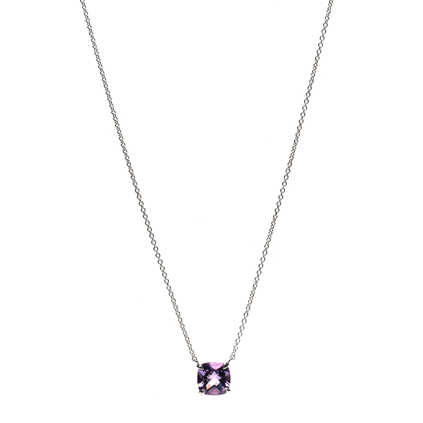 Sterling Silver Amethyst Sparklers Pendant Necklace