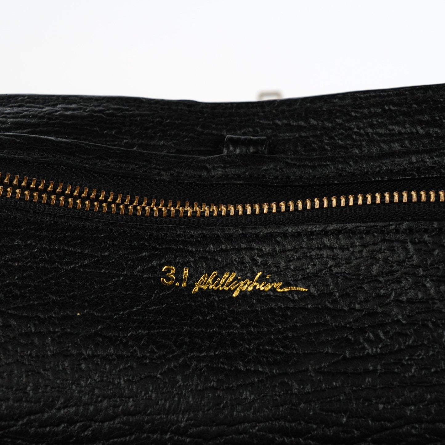 3.1 Textured Calfskin Large Pashli Satchel Black
