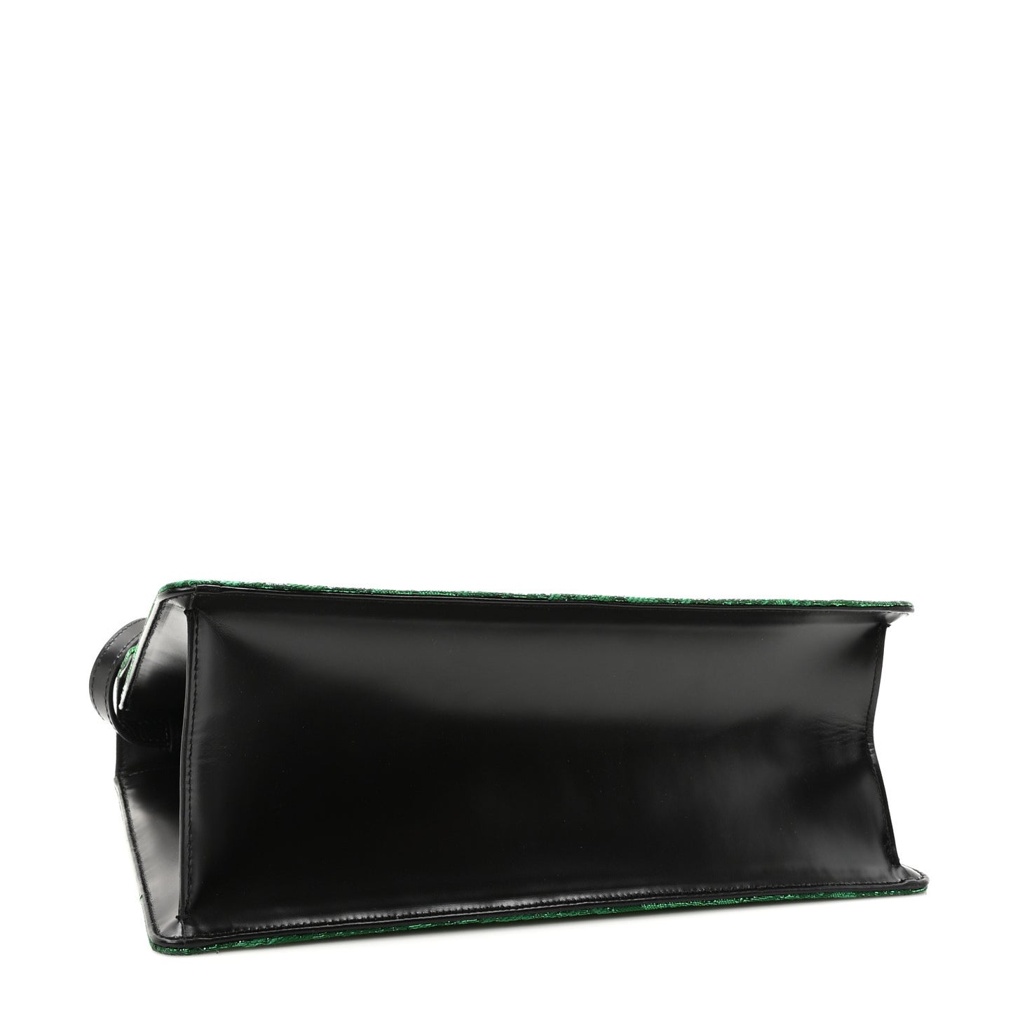 Jacquard Floral Web Medium Sylvie Top Handle Bag Green Black