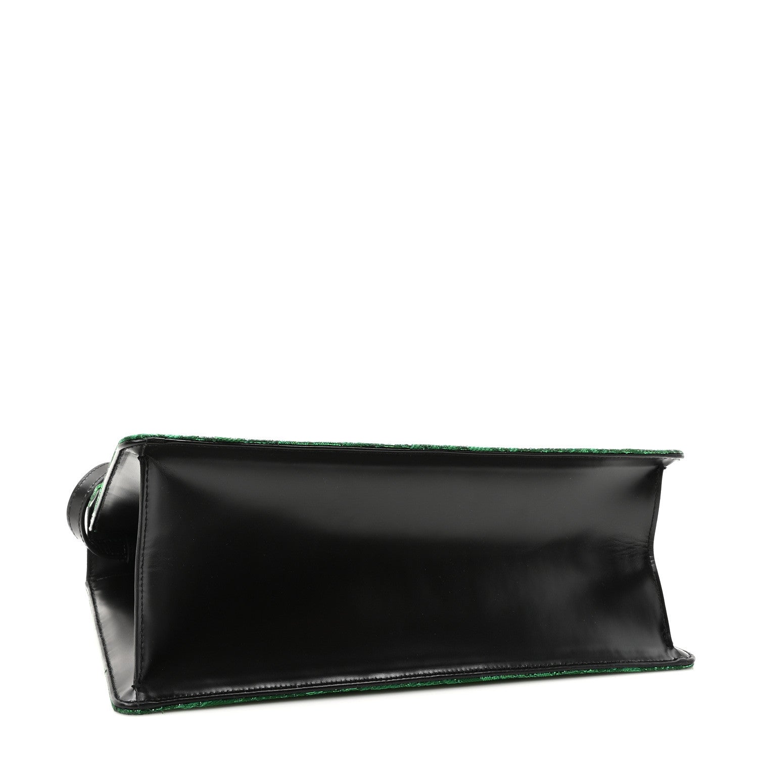 Gucci Jacquard Floral Web Medium Sylvie Top Handle Bag Green Black 4 of 10
