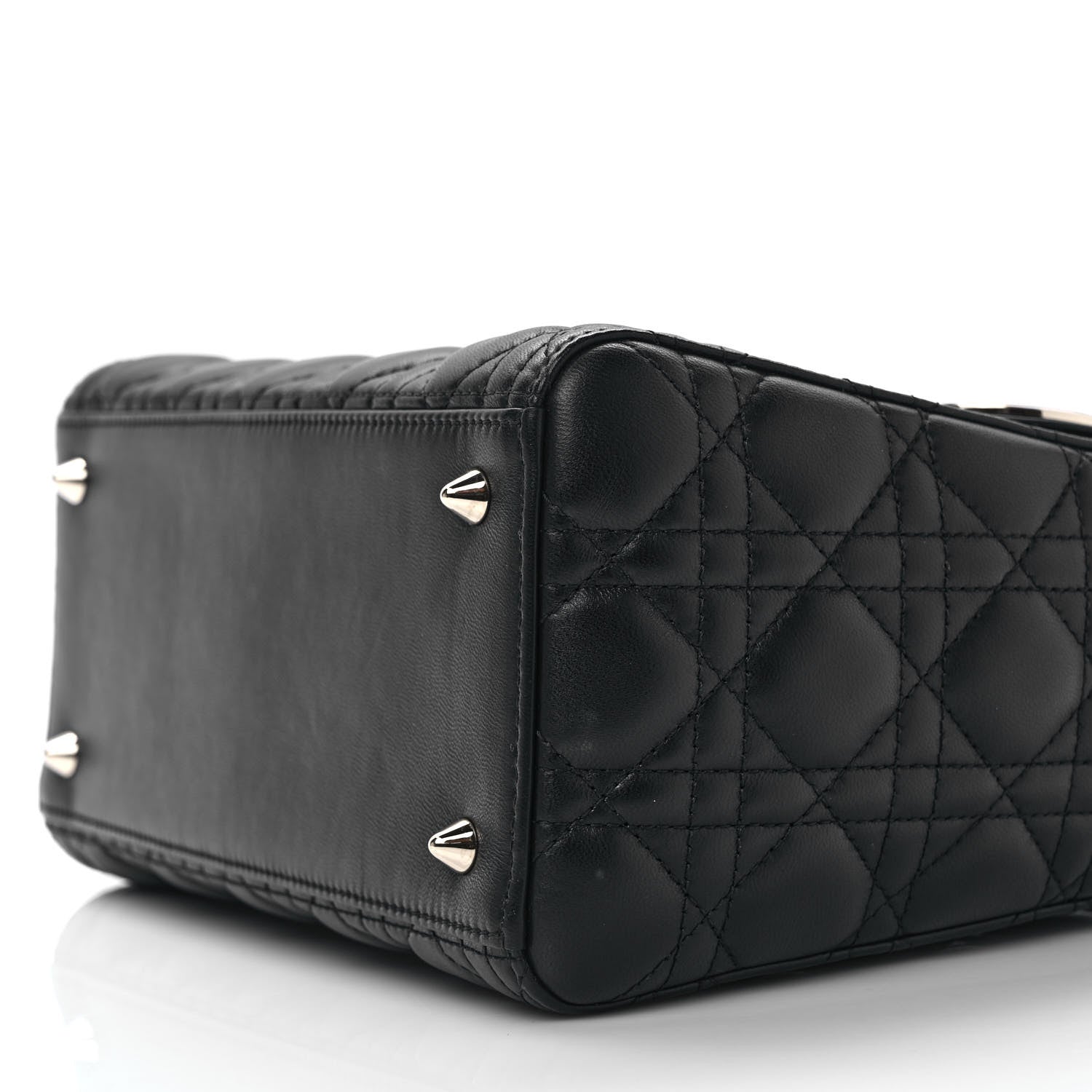 Christian Dior Lambskin Cannage Medium Lady Dior Black 8 of 8