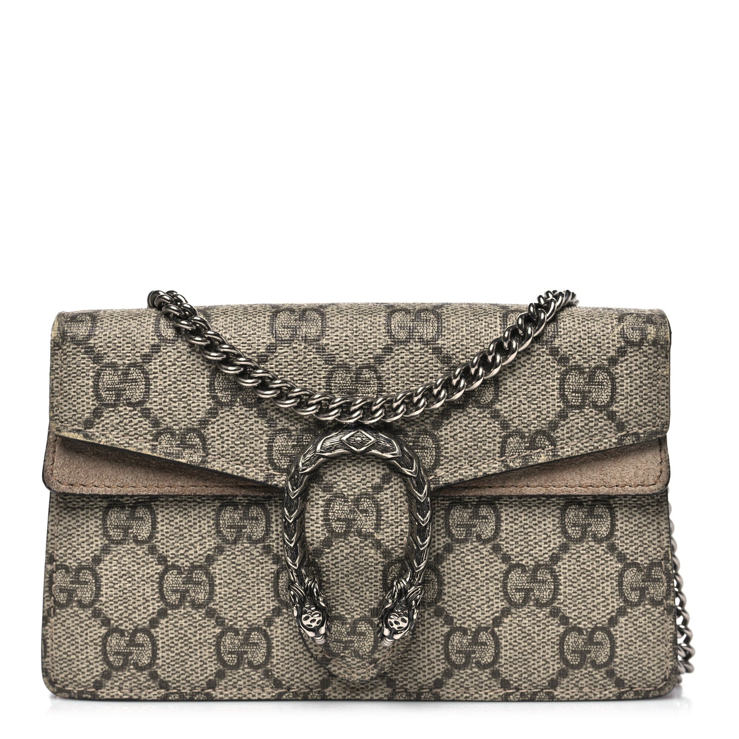 GG Supreme Monogram Super Mini Dionysus Shoulder Bag Taupe