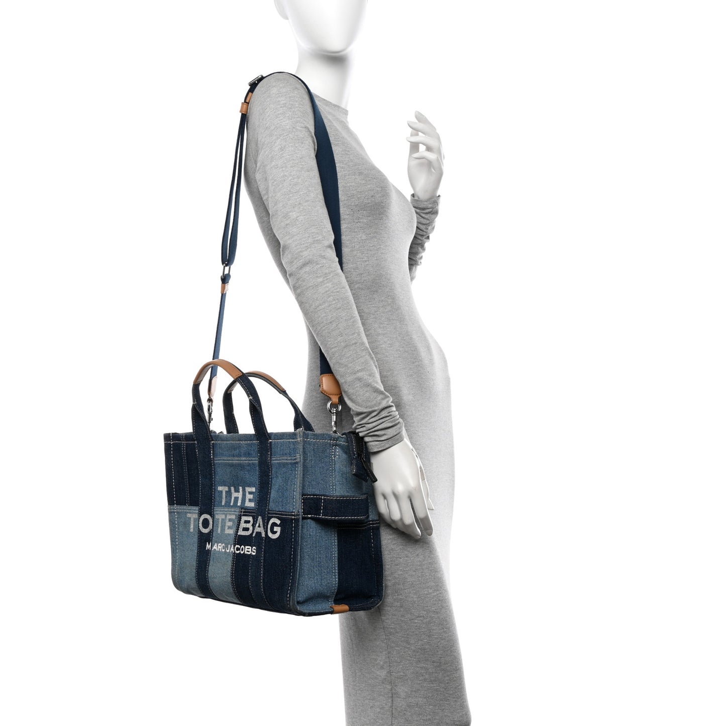 Denim Canvas Medium The Tote Bag Blue