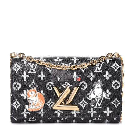 Louis Vuitton Catogram Twist Chain Wallet Black 1 of 11