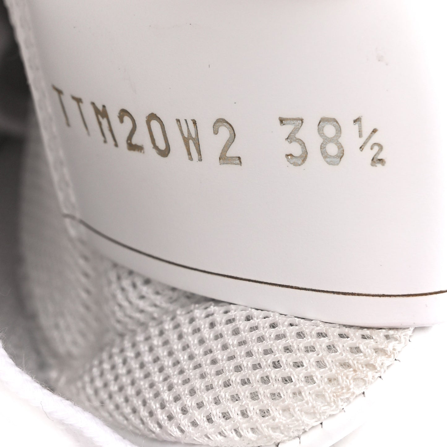 Calfskin Womens Backnet Sneakers 38.5 White Silver