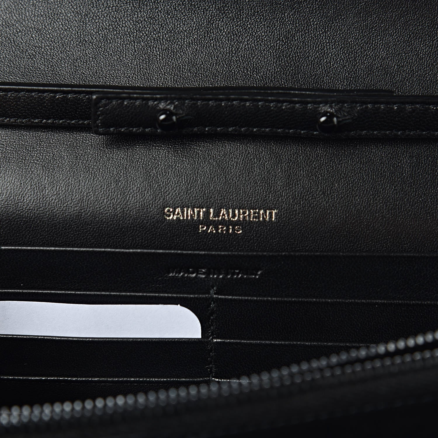 Saint Laurent Paillette Suede Monogram Kate Chain Wallet Pink Black 6 of 10