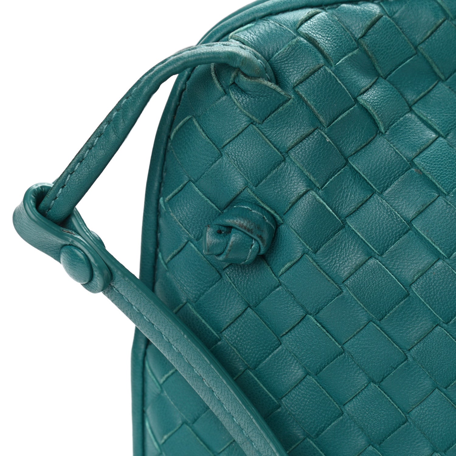Bottega Veneta Nappa Intrecciato Nodini Crossbody Messenger Mallard 11 of 11