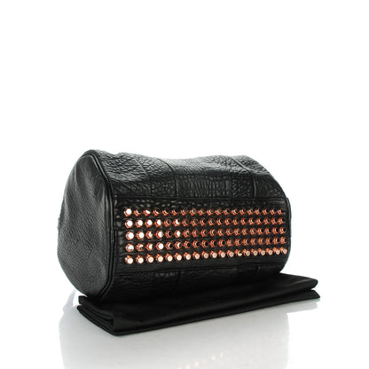 Alexander Wang Pebbled Lambskin Rocco Black Rose Gold Hardware 4 of 6