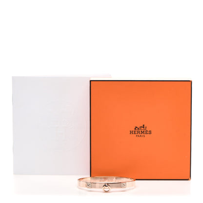 Hermes 18K Rose Gold Diamond PM Collier De Chien Bracelet SH 5 of 5