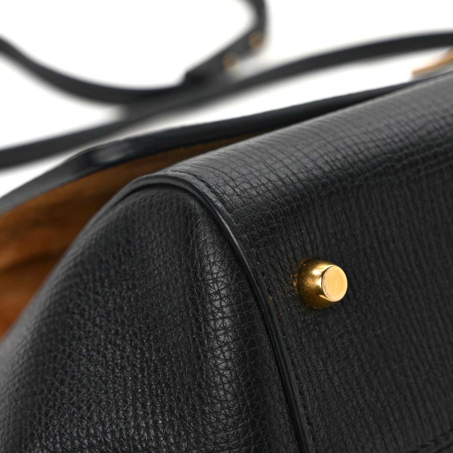 BOTTEGA VENETA Textured Calfskin Small BV Angle Shoulder Bag Black