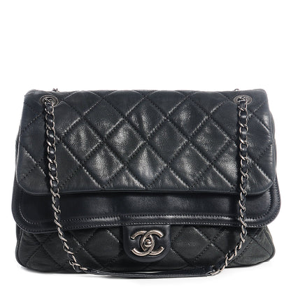 Chanel Iridescent Calfskin In the Mix Jumbo Double Flap Black 1 of 19