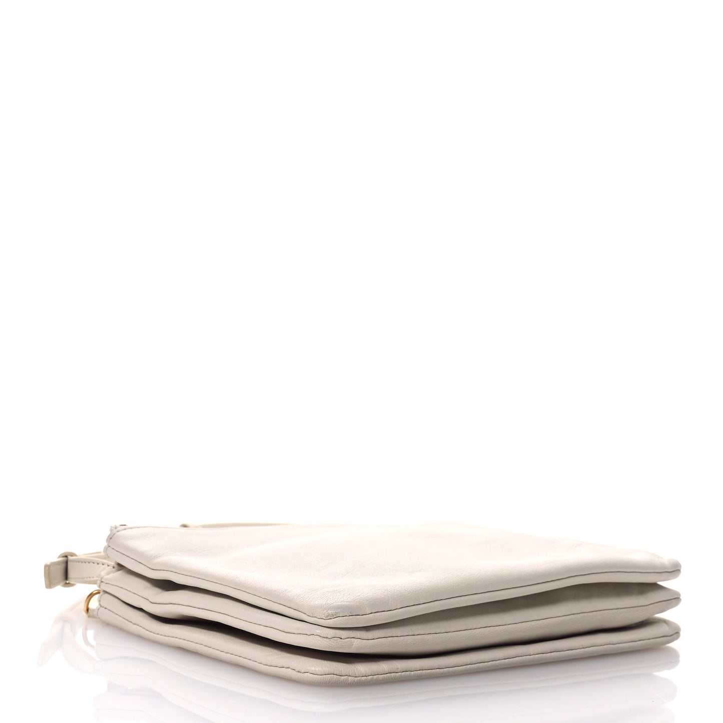 Lambskin Small Trio Crossbody Bag White