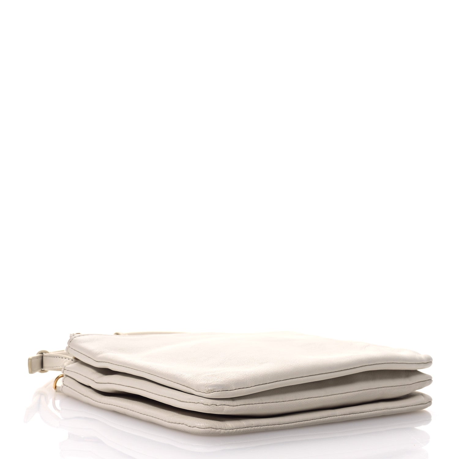 Celine Lambskin Small Trio Crossbody Bag White 4 of 11