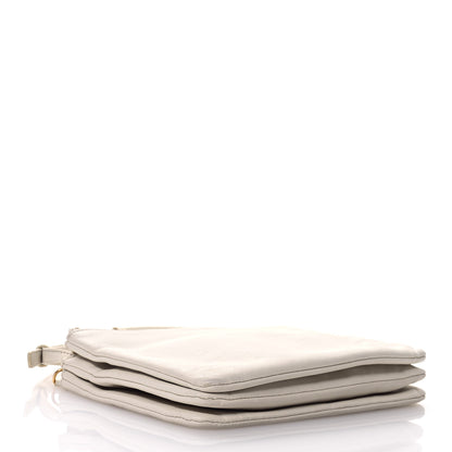 Celine Lambskin Small Trio Crossbody Bag White 4 of 11