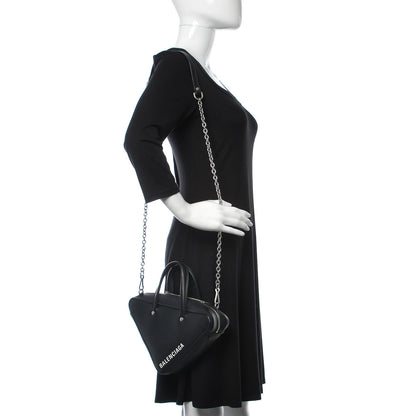 Balenciaga Calfskin XS Triangle Chain Duffle Black 2 of 10