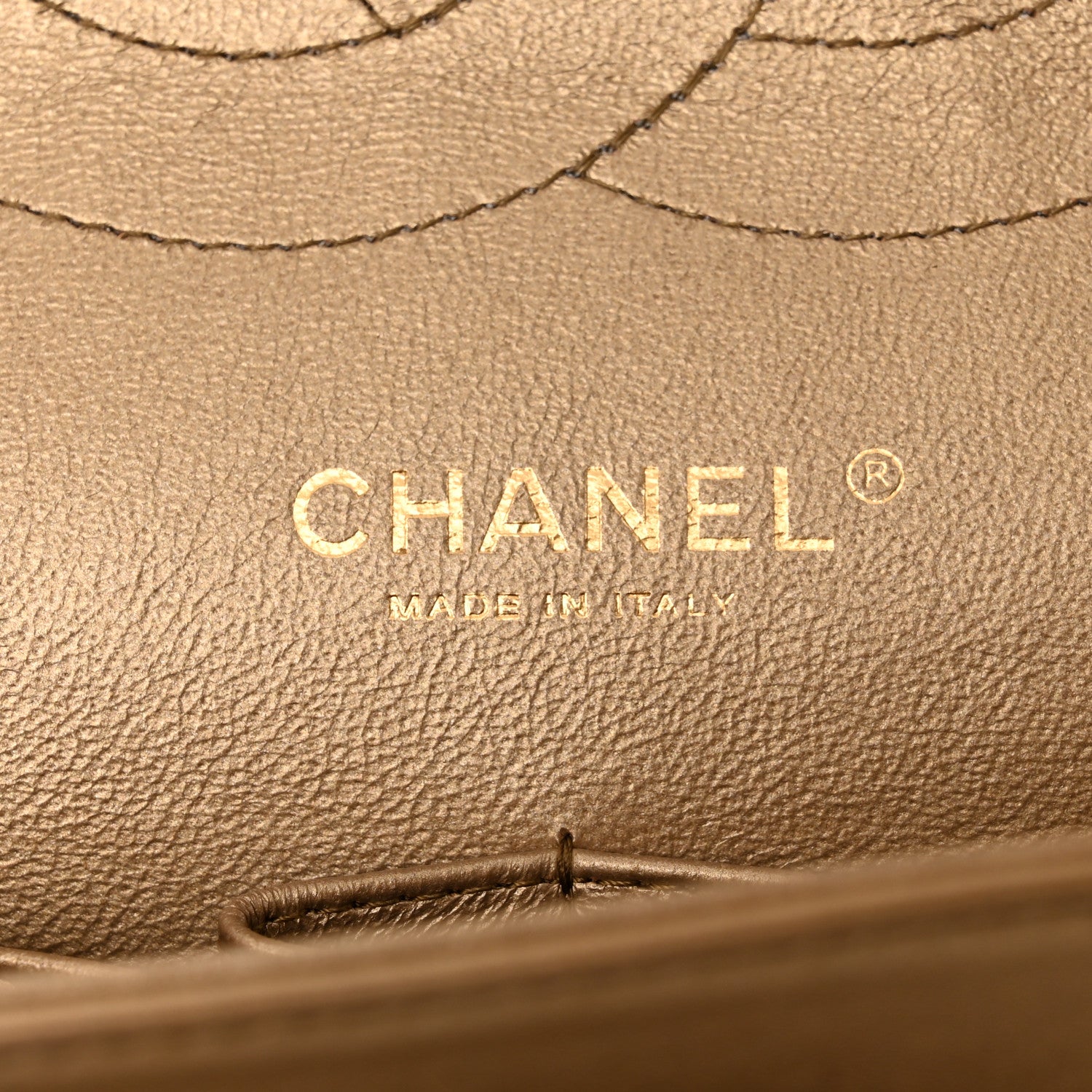 Chanel Metallic Lambskin Quilted Jumbo Double Flap Gold 6 of 12