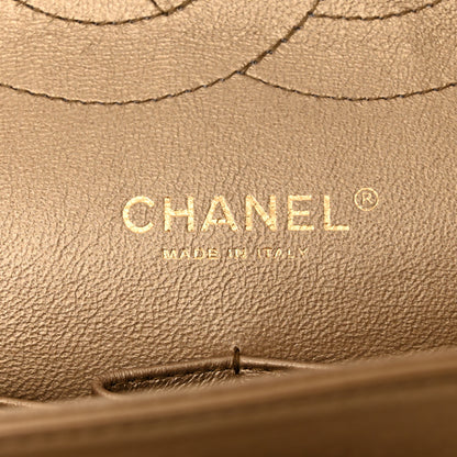 Chanel Metallic Lambskin Quilted Jumbo Double Flap Gold 6 of 12