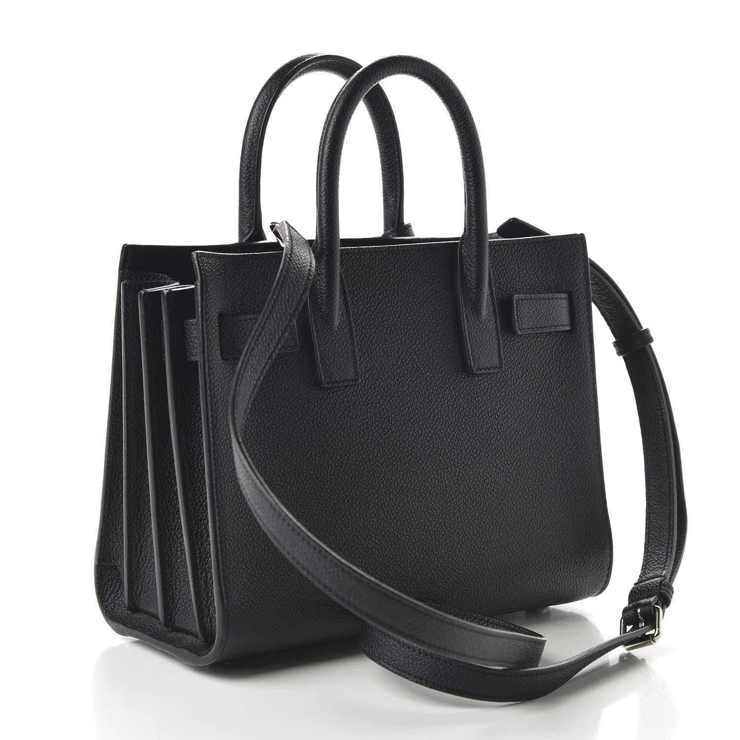 Saint Laurent Grained Calfskin Nano Sac De Jour Black 3 of 10