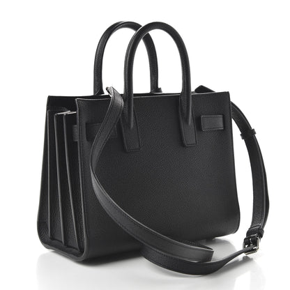 Saint Laurent Grained Calfskin Nano Sac De Jour Black 3 of 10