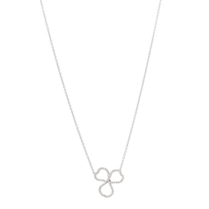 Tiffany Platinum Diamond Small Paper Flowers Pendant Necklace 1 of 6