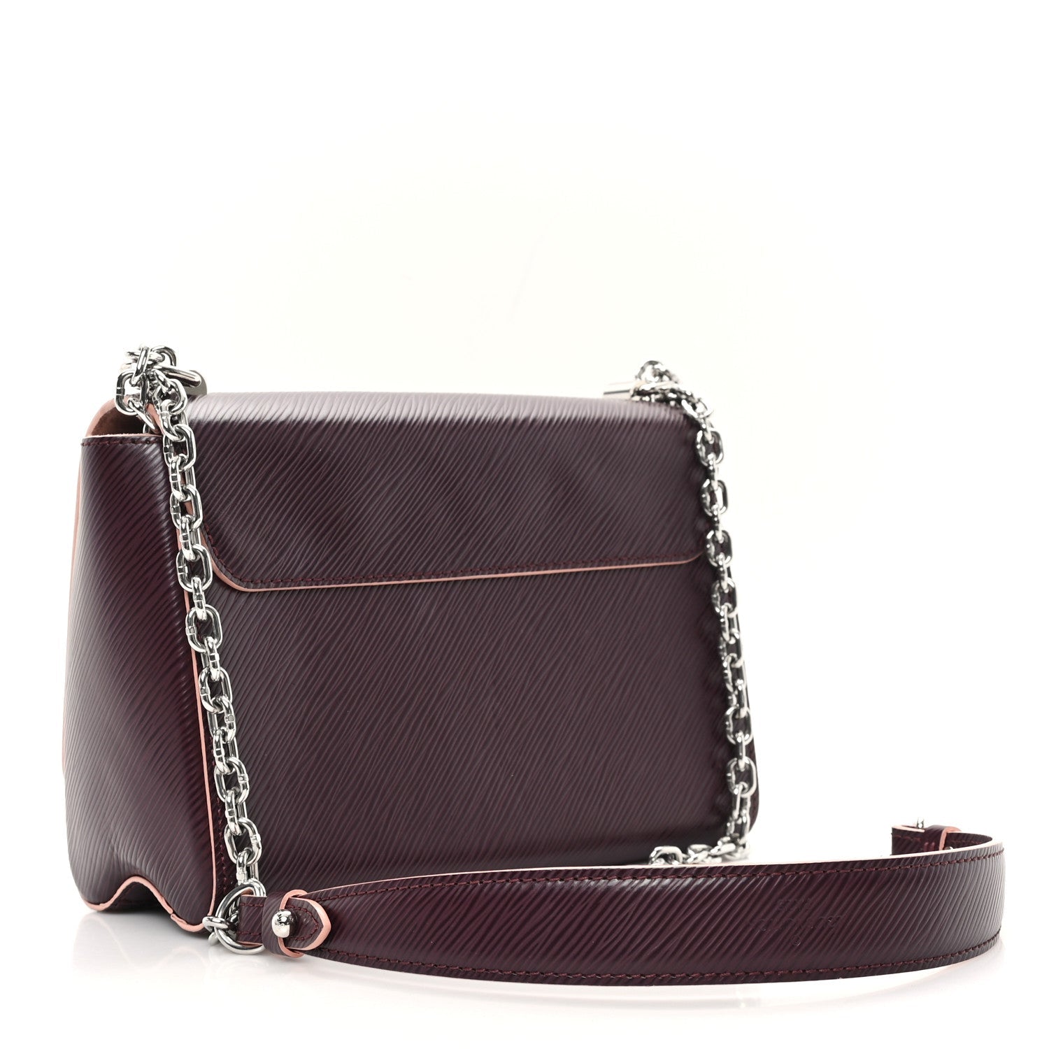 Louis Vuitton Epi Twist Shoulder Bag MM Prune Rose Poudre 4 of 10
