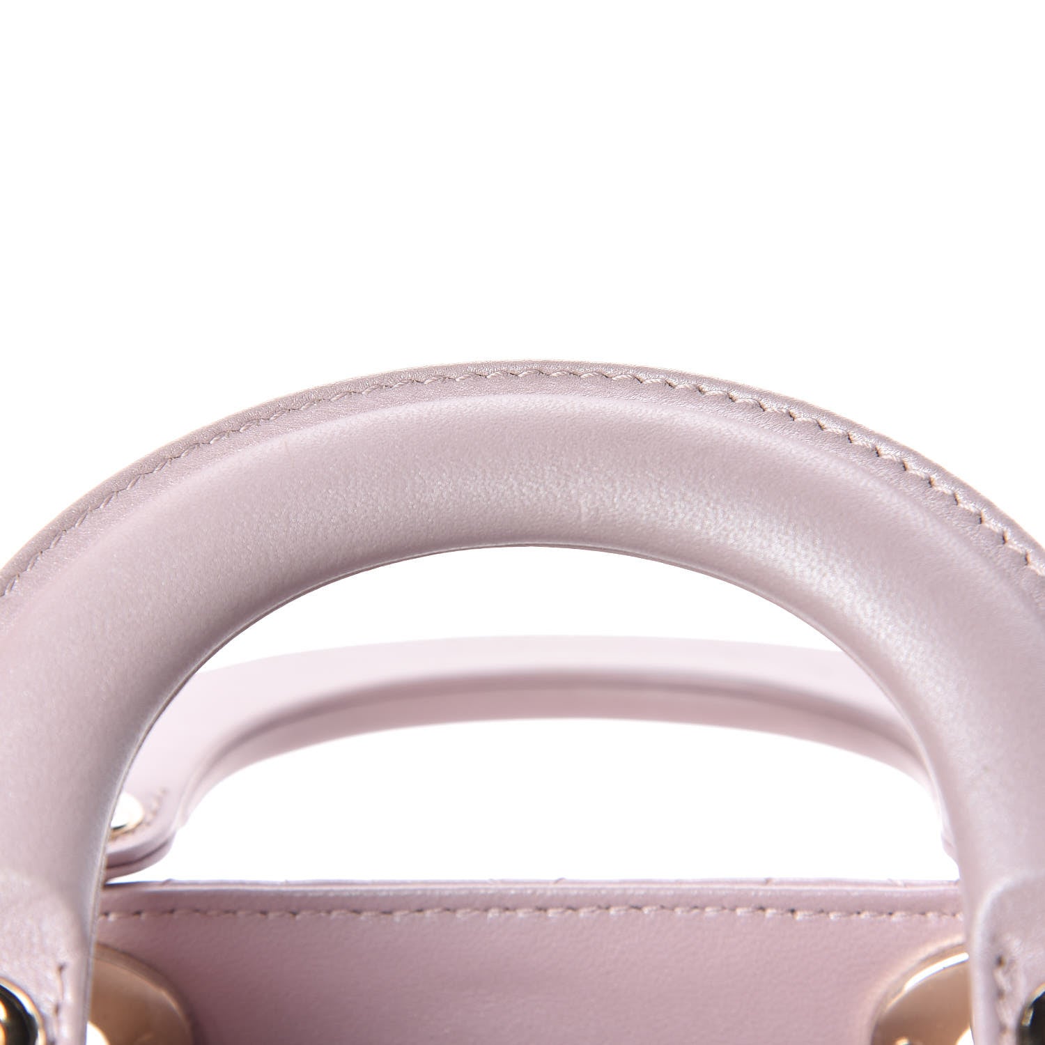 Christian Dior Metallic Lambskin Cannage Mini Lady Dior Lotus 9 of 11
