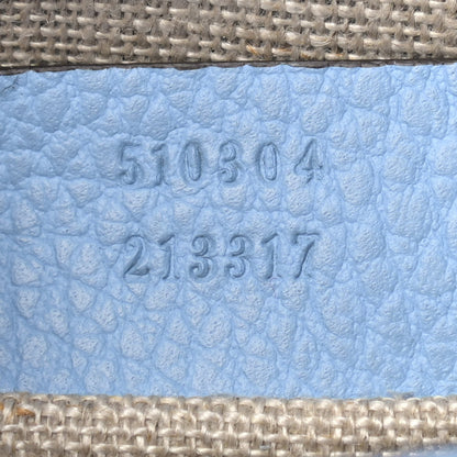 Gucci Dollar Calfskin Small Interlocking G Shoulder Bag Mineral Blue 7 of 9