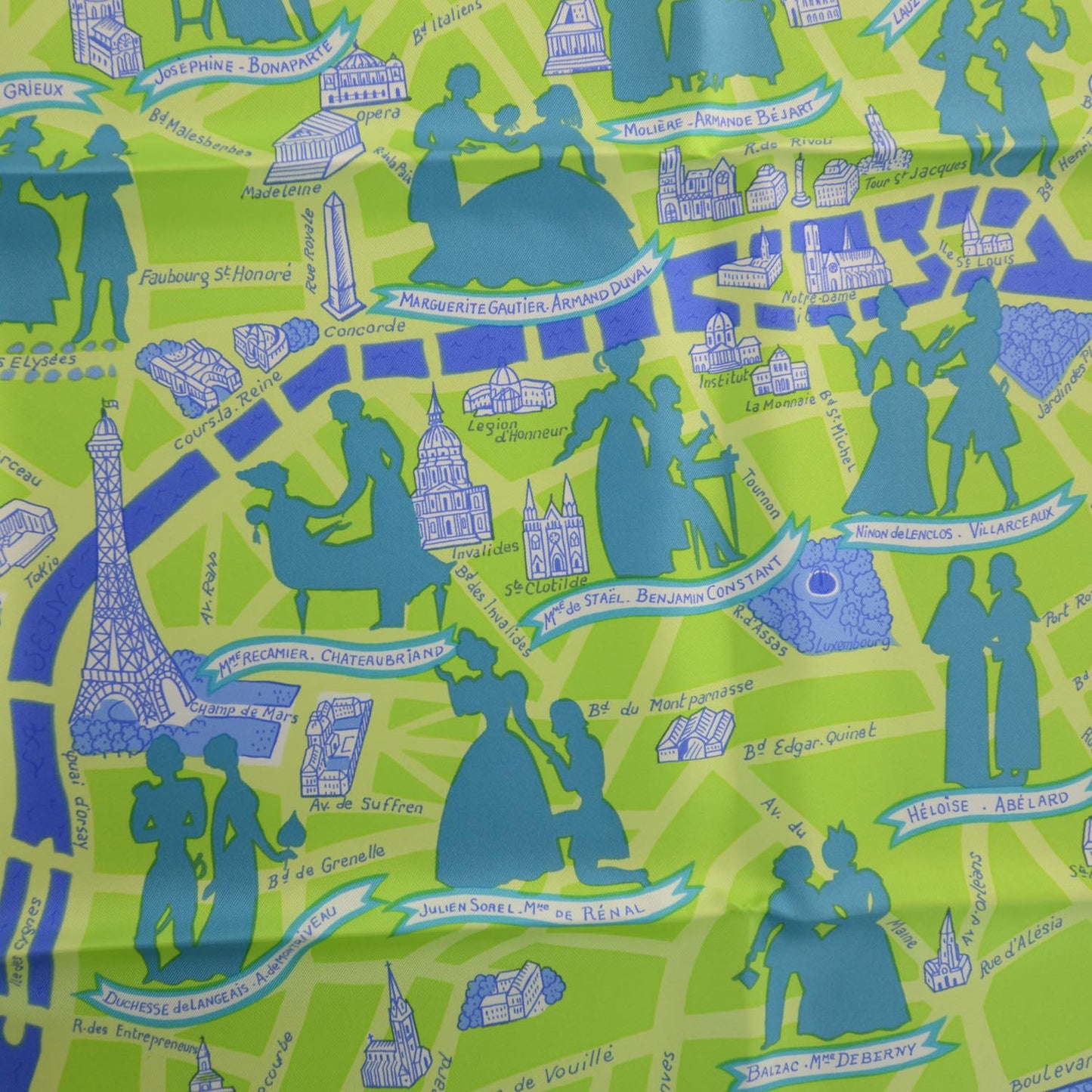 Silk Les Amoureux de Paris Scarf 90