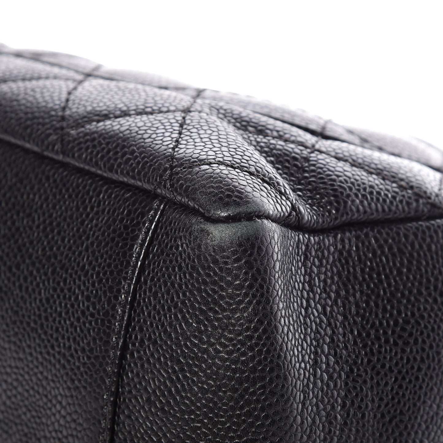 Caviar Quilted Grand Shopping Tote GST Black