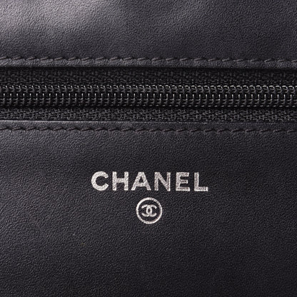 Chanel Patent Quilted Wallet On Chain WOC Black 4 of 4