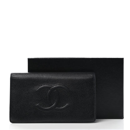 Chanel Caviar Timeless CC Yen Wallet Black 9 of 9