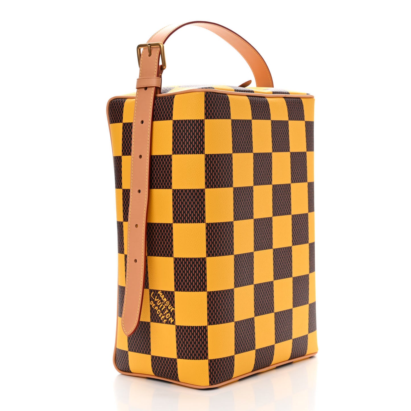 Damier Pop Shoes Bag Yellow