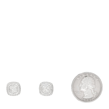 David Yurman Sterling Silver Diamond 7mm Pave Albion Earrings 2 of 5